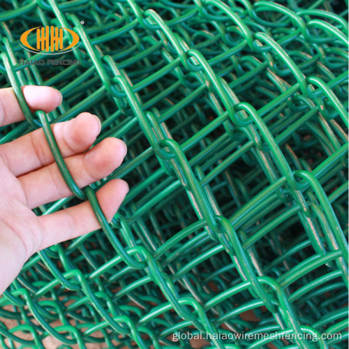 Pvc Coated Chain Link Fence Green PVC Coated Chain Link Wire Mesh Fence Supplier